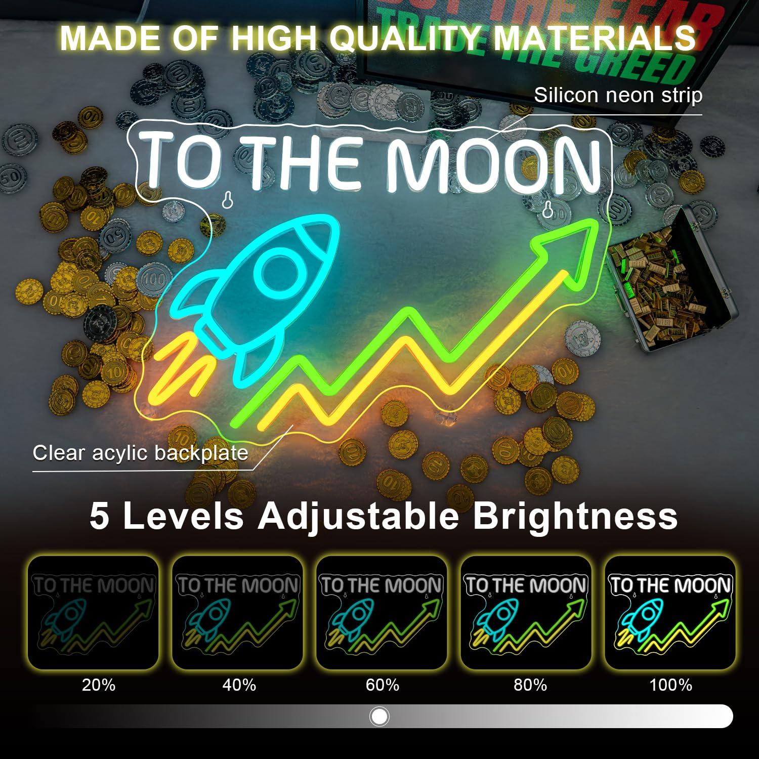 Stock Neon Sign Day Trading Ac - Desk Setup Trading 评论和价格