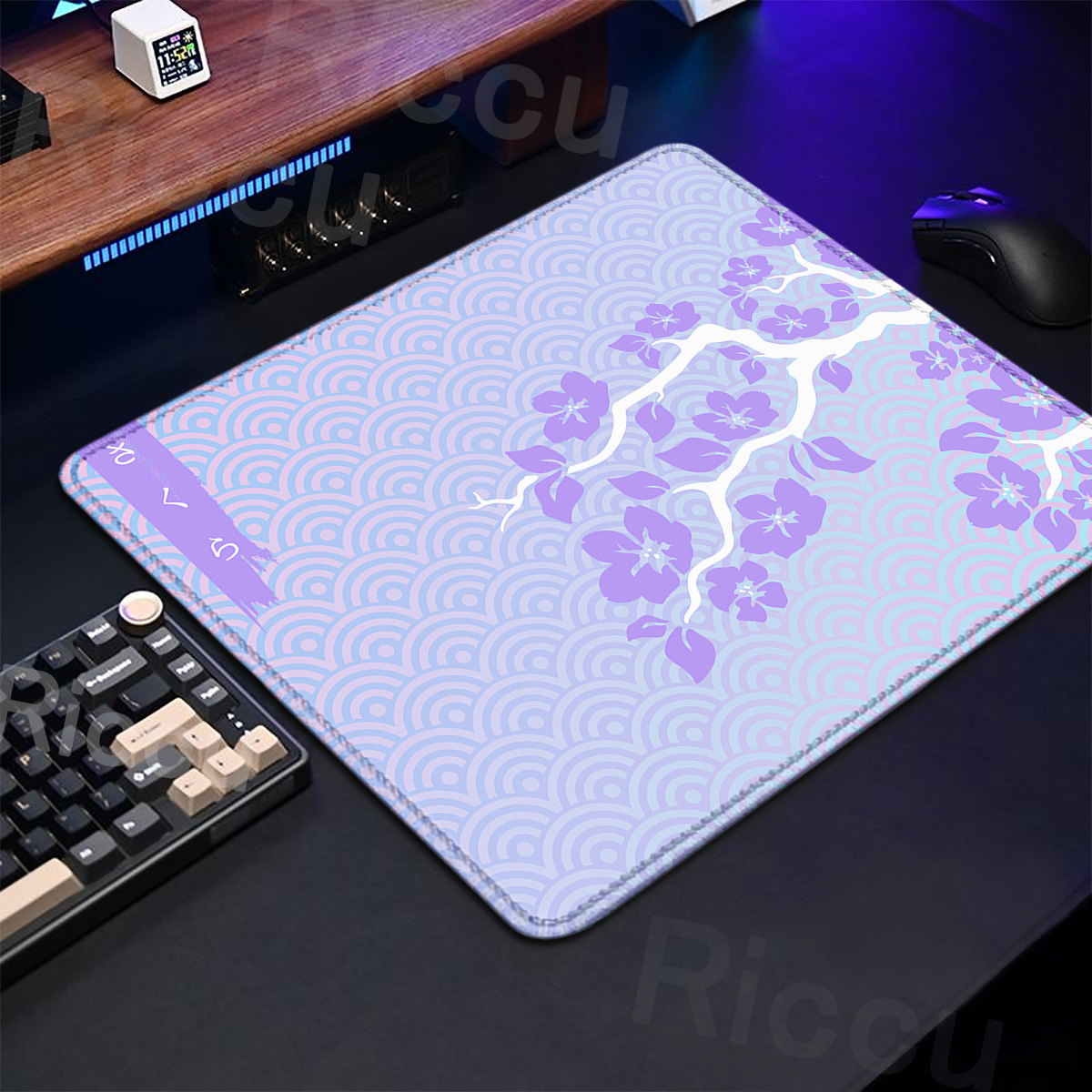 Purple Sakura Table Pad Gaming - Korean Desk Setup 评论和价格