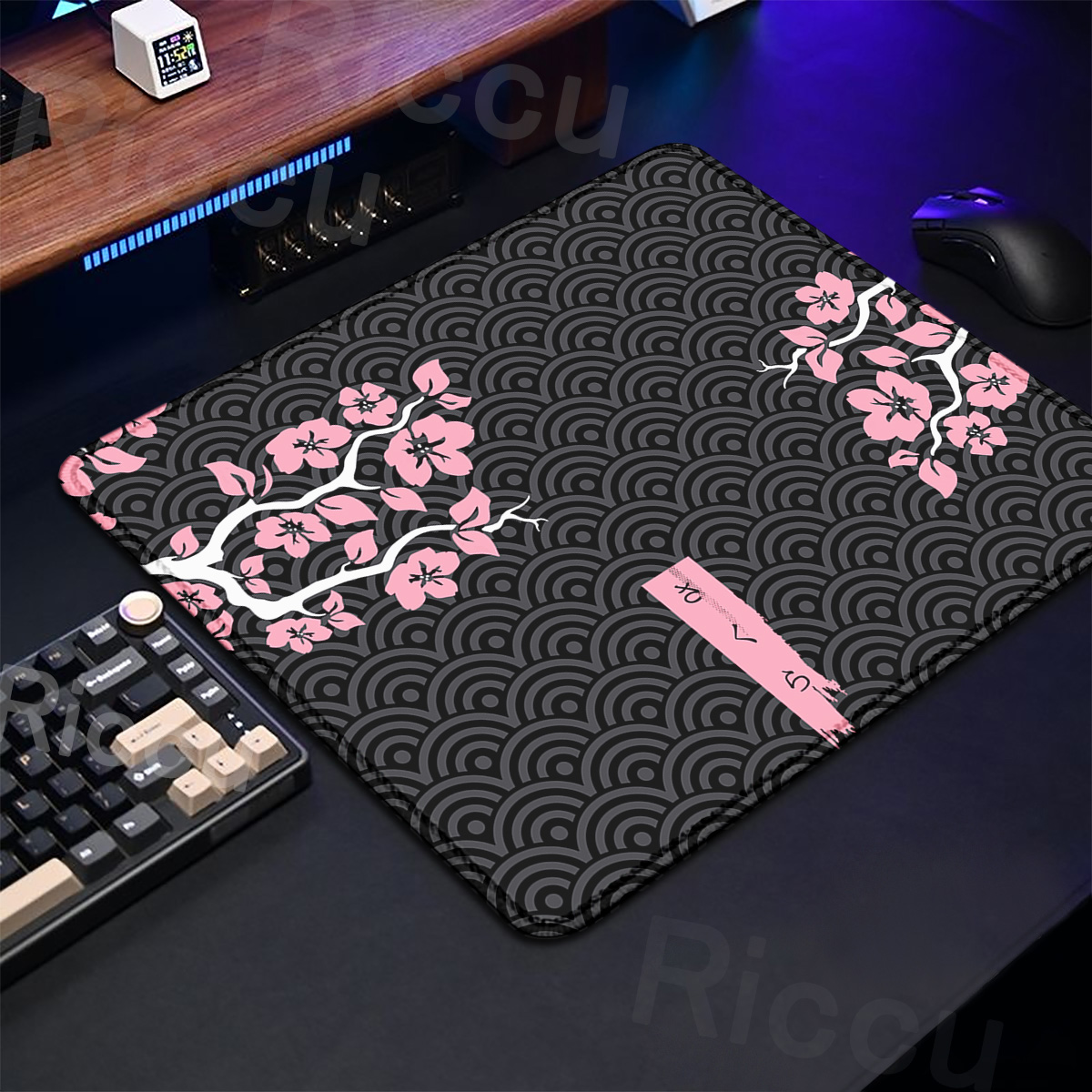 Purple Sakura Table Pad Gaming - Korean Desk Setup 评论和价格