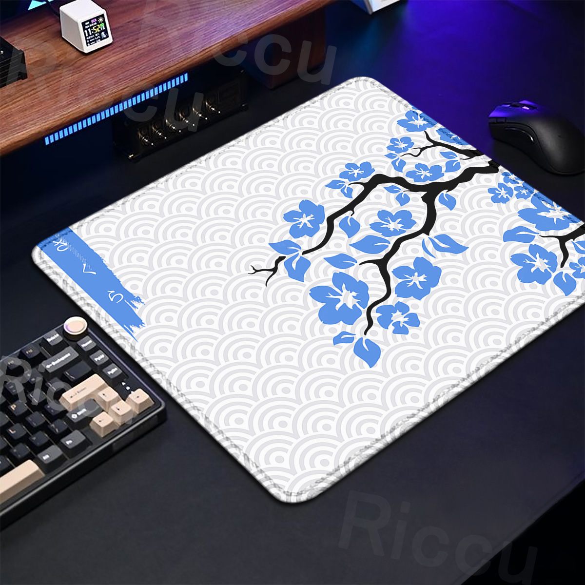 Purple Sakura Table Pad Gaming - Korean Desk Setup 评论和价格