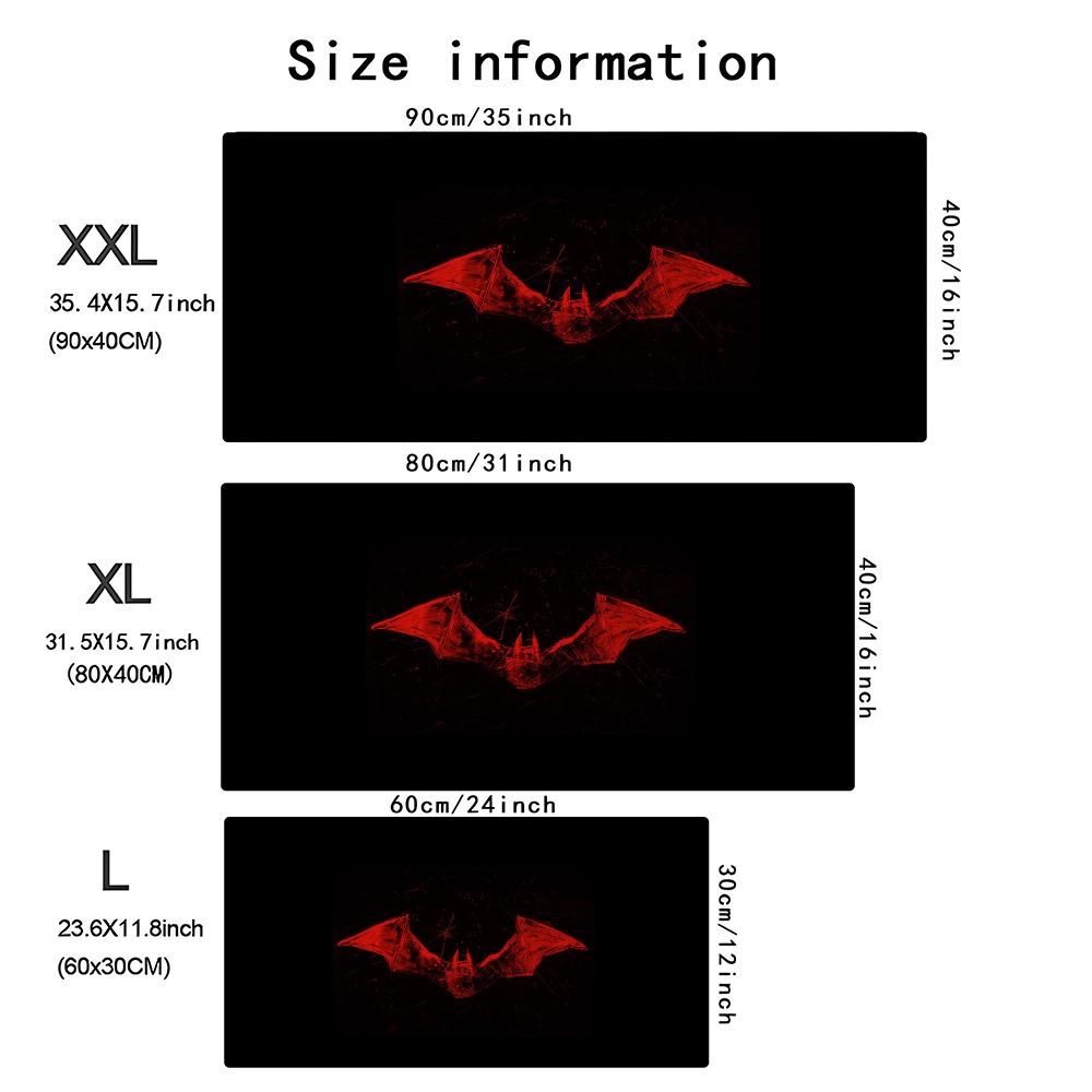 Dark Red Bat Pattern Large Gam - Desk Setup Laptop And Pc 评论和价格