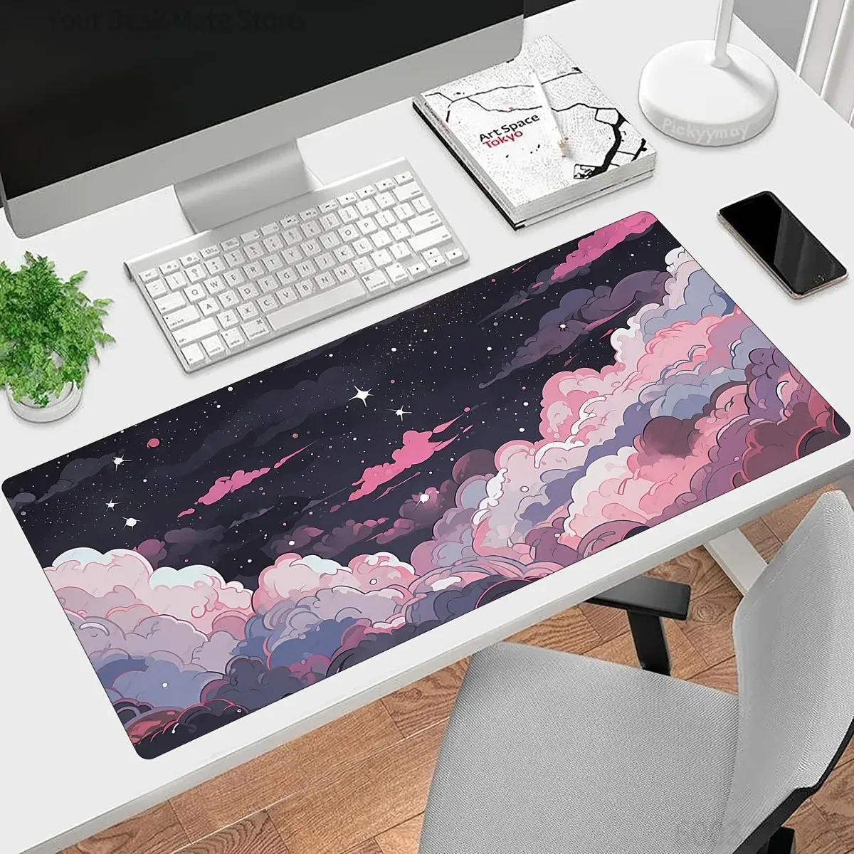 Cute Pink Purple Anime Rubber  - Desk Setup Laptop And Pc 评论和价格