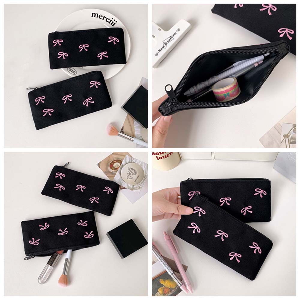 Bowknot Bow Stationery Bag Lar - Korean Desk Setup 评论和价格