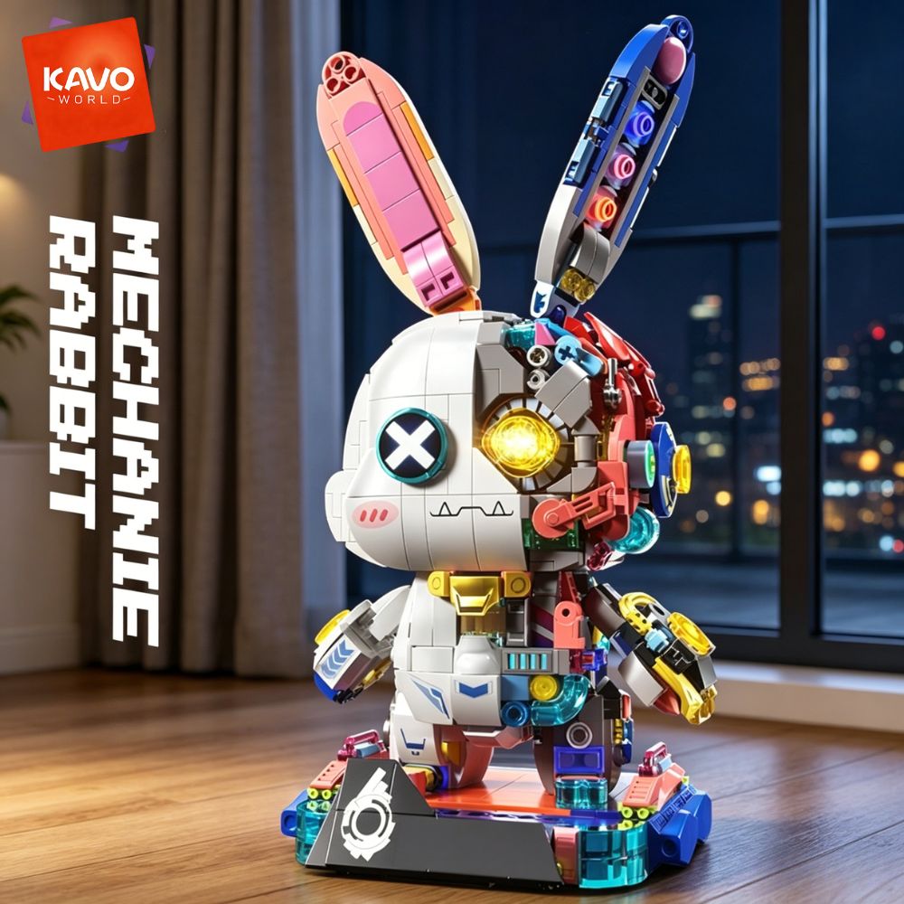 KAVOWORLD 1377PCS Robot Rabbit - Desk Setup Builder 评论和价格