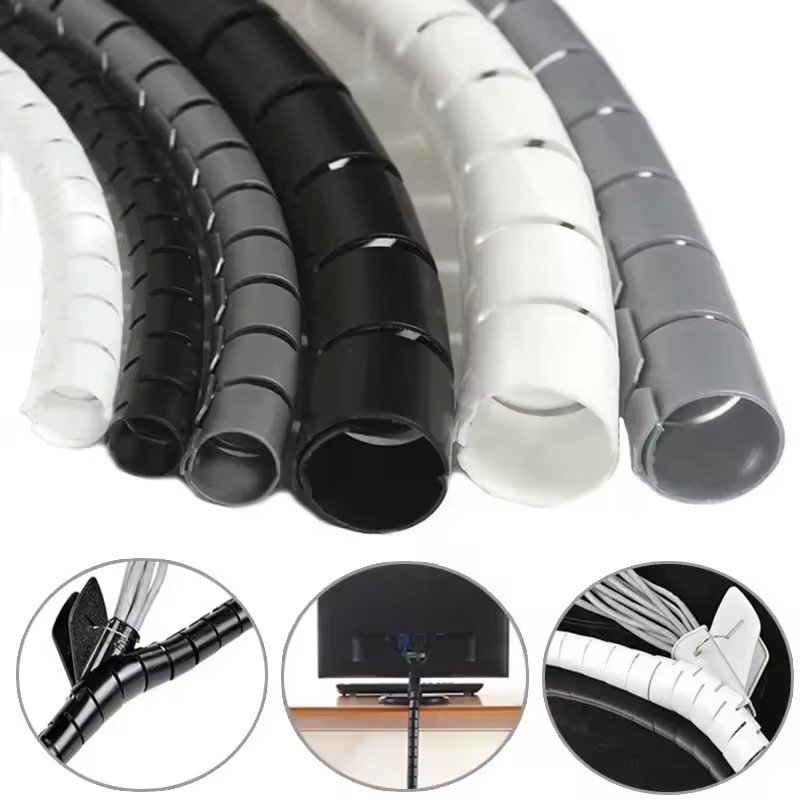 2M/1M Flexible Spiral Cable Wi - Desk Setup Cable Management 评论和价格