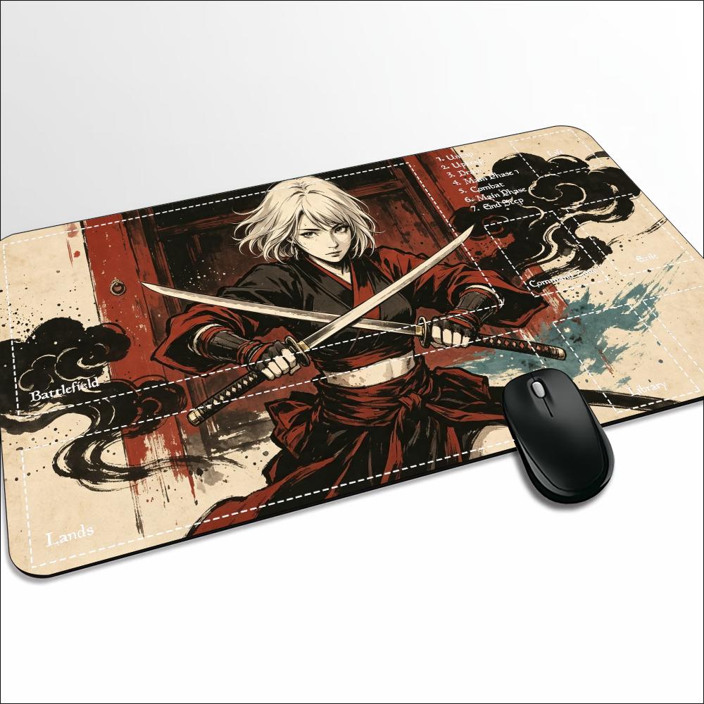 Vintage Ink Samurai AnimeGirl  - Desk Setup Trading 评论和价格