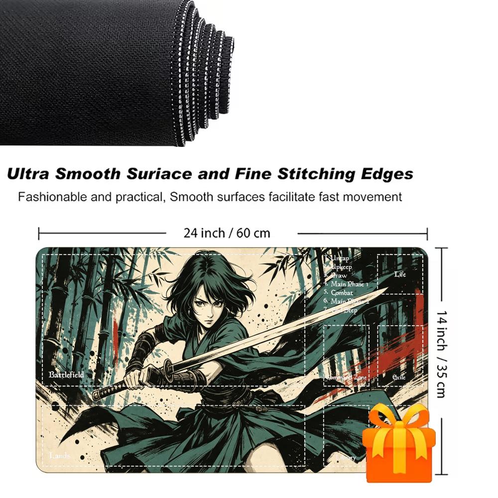 Vintage Ink Samurai AnimeGirl  - Desk Setup Trading 评论和价格