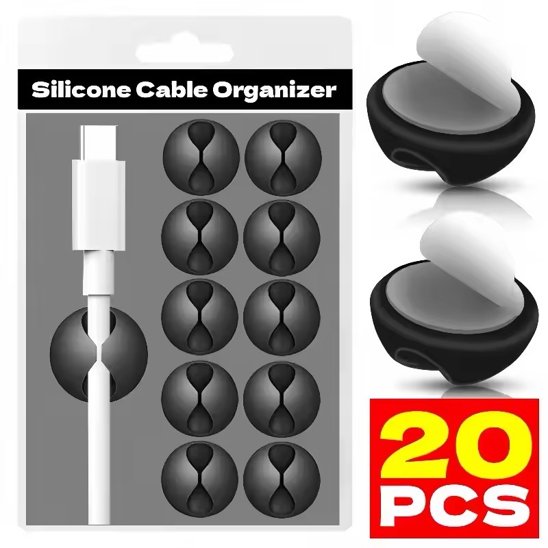 Cable Clips Phone Cord Holder  - Desk Setup Cable Management 评论和价格