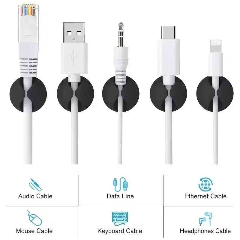 Cable Clips Phone Cord Holder  - Desk Setup Cable Management 评论和价格