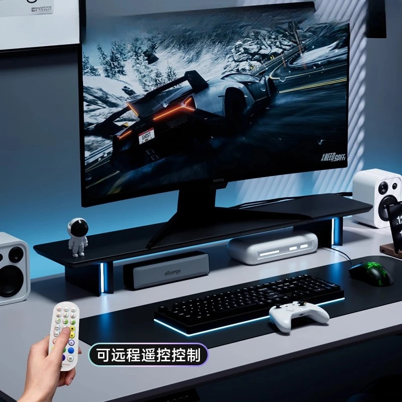 RGB Monitor Stand Ergonomic Co - Desk Setup With 2 Monitors 评论和价格