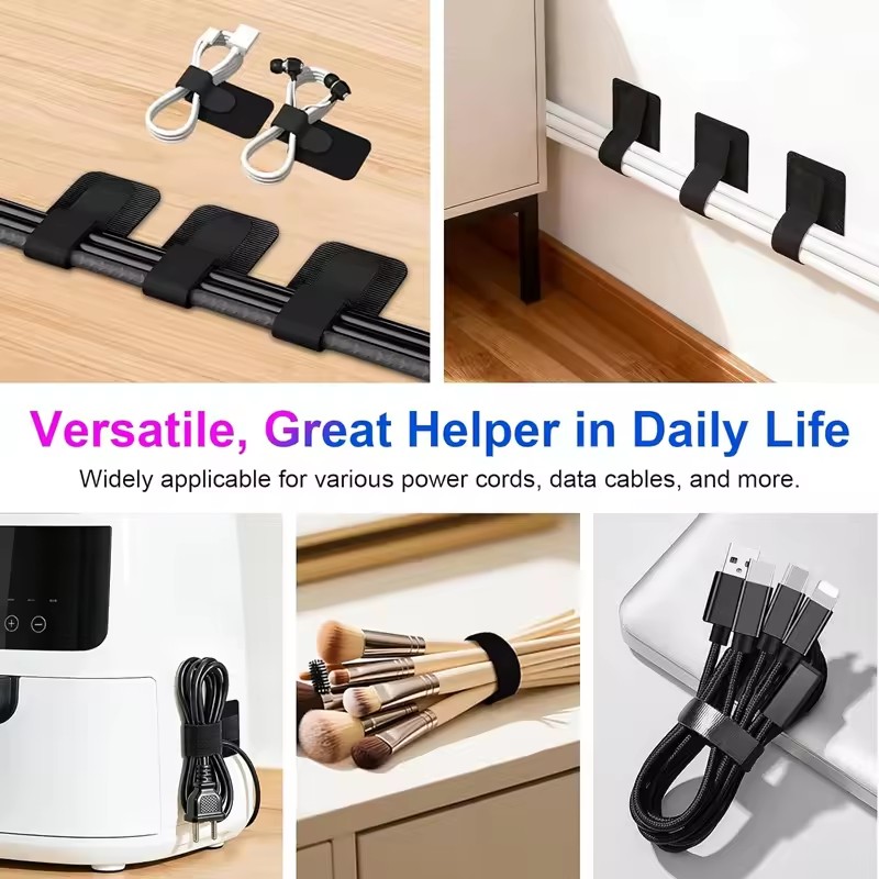 Adhesive Under Desk Cable Ties - Desk Setup Cable Management 评论和价格