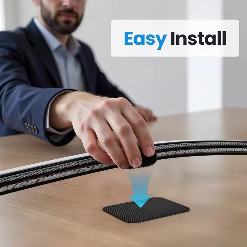 Adhesive Under Desk Cable Ties - Desk Setup Cable Management 评论和价格